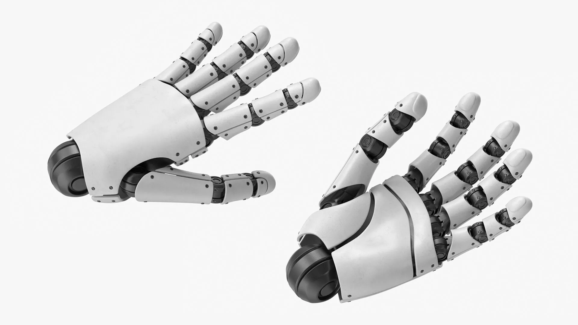 Articulated Robotic Hand Module Rigged 3D model
