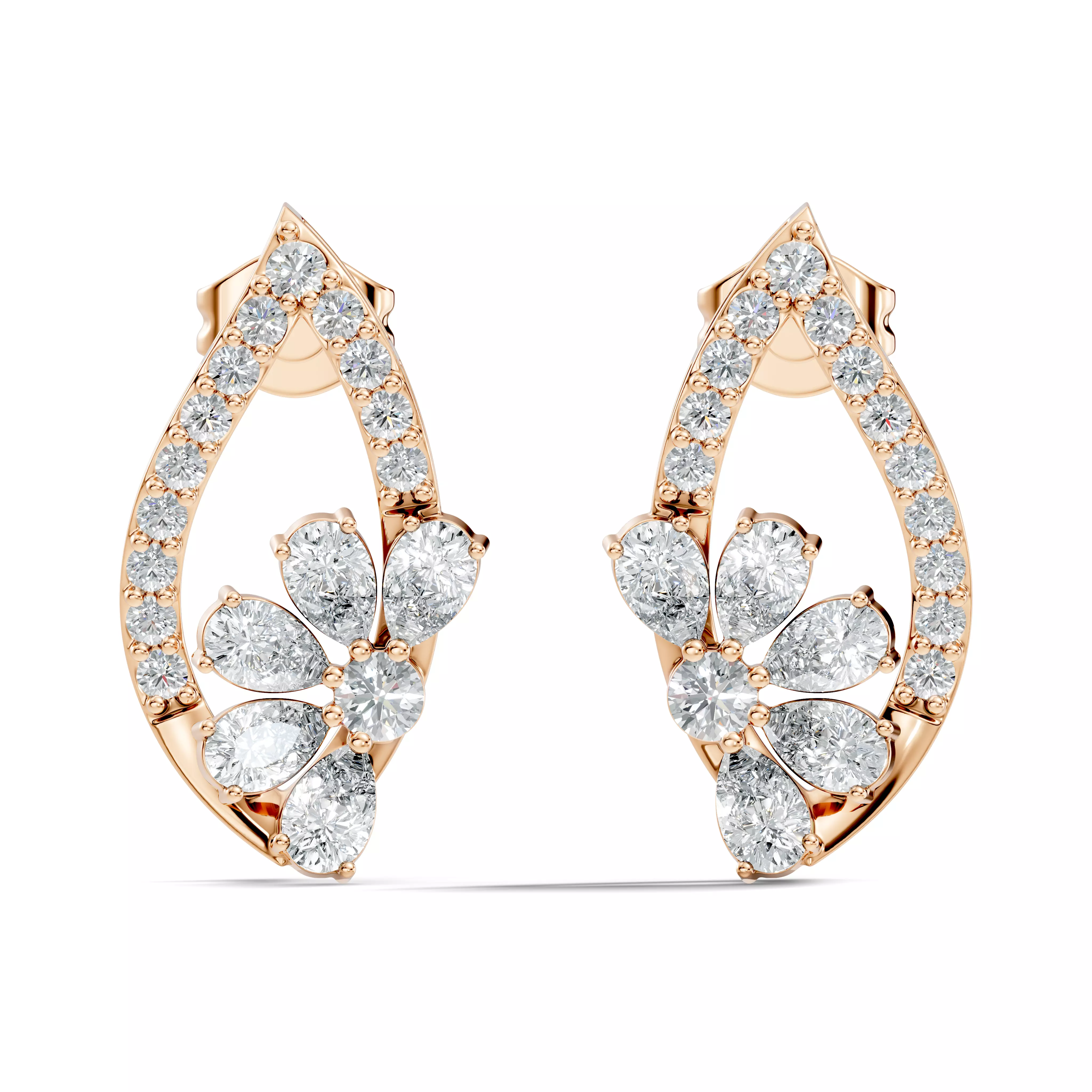 Solitaire Studs Earrings 3D print model