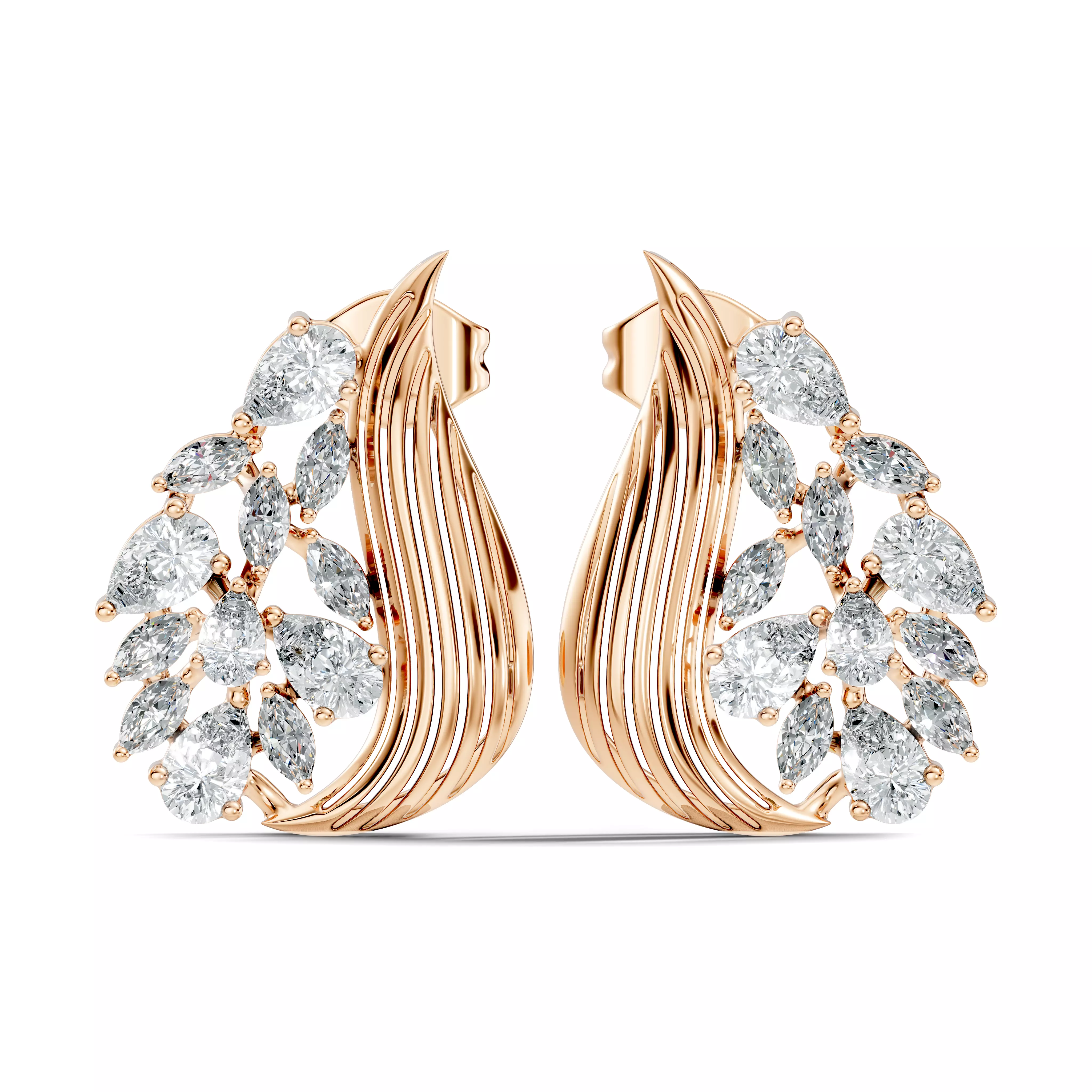 Solitaire Studs Earrings 3D print model