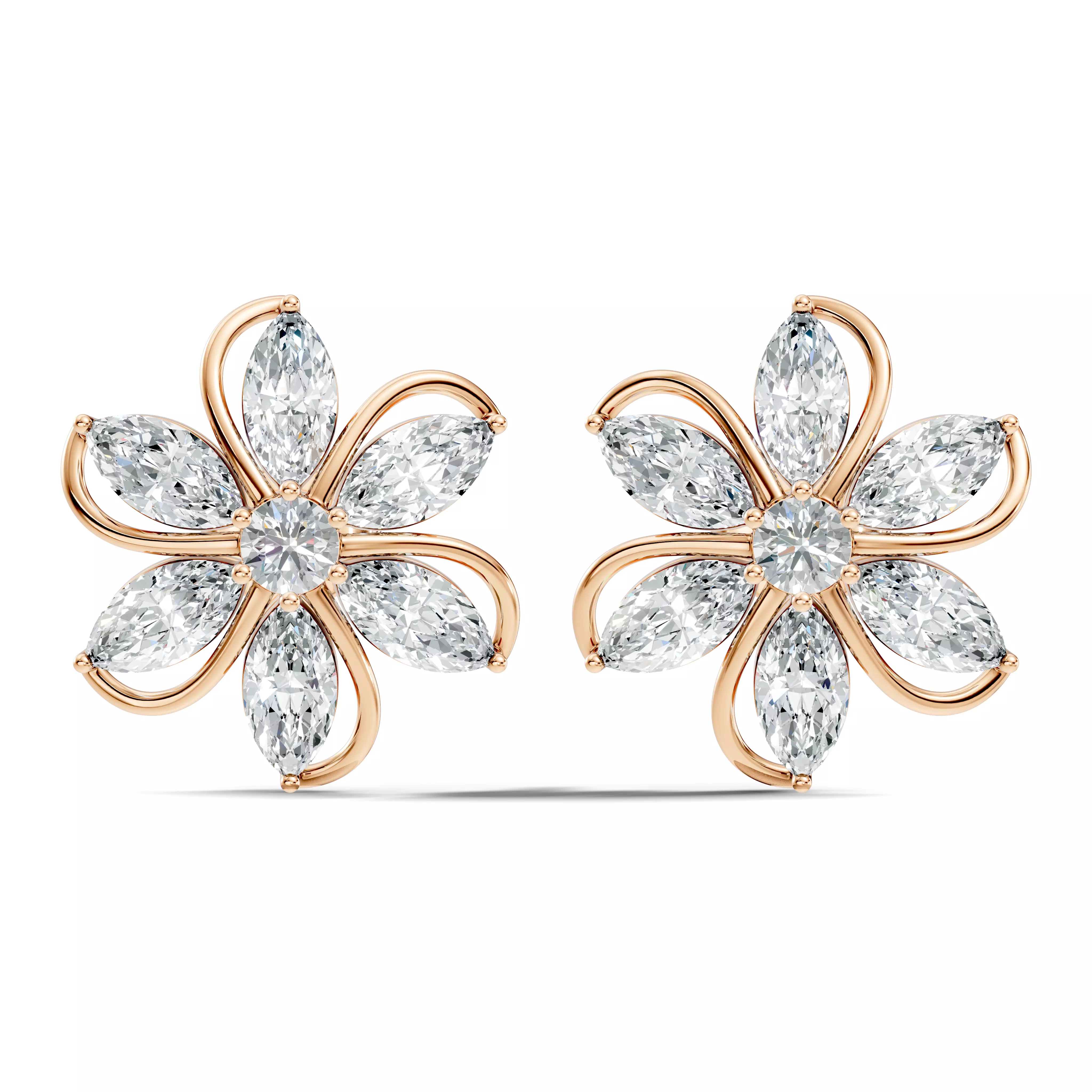 Solitaire Studs Earrings 3D print model