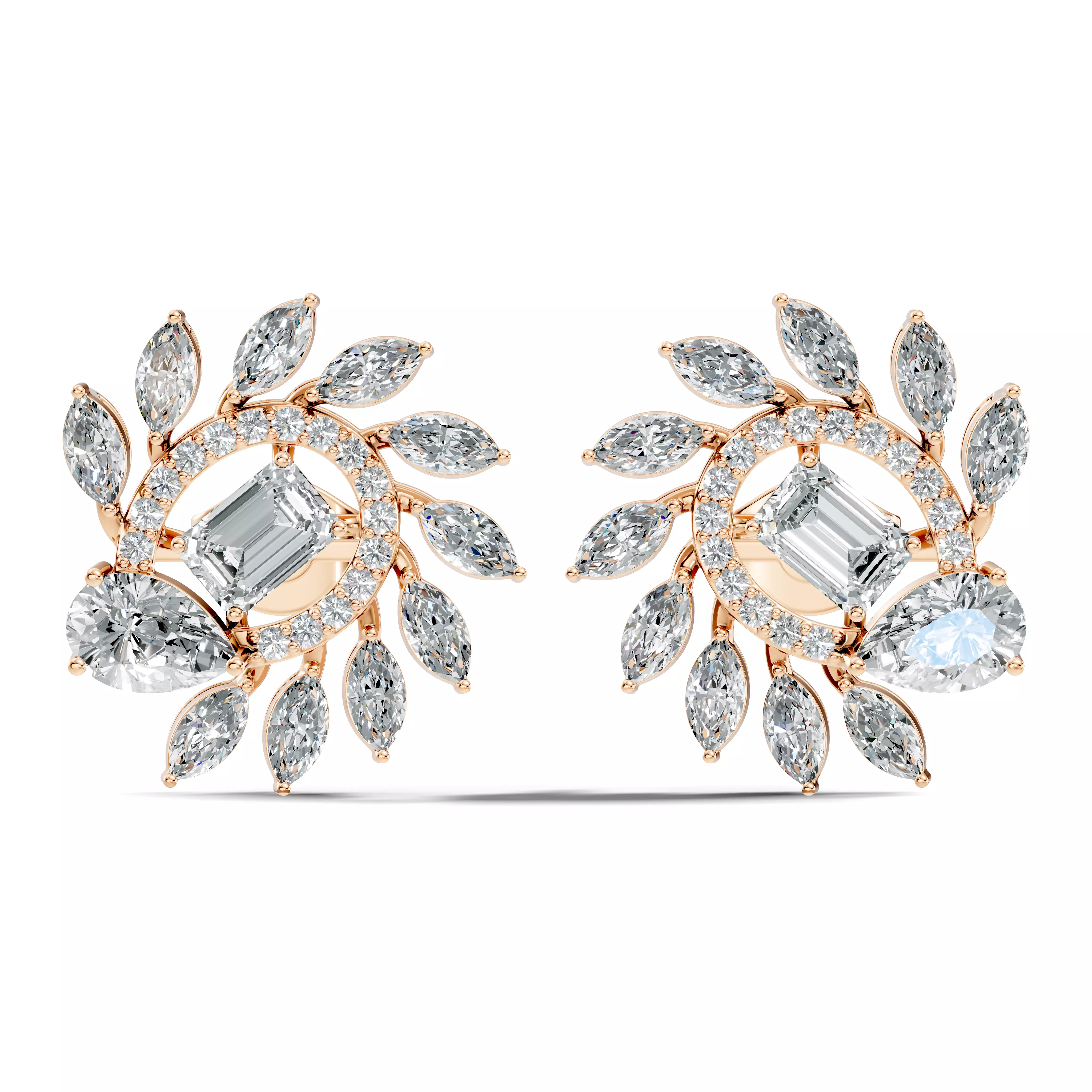 Solitaire Studs Earrings 3D print model