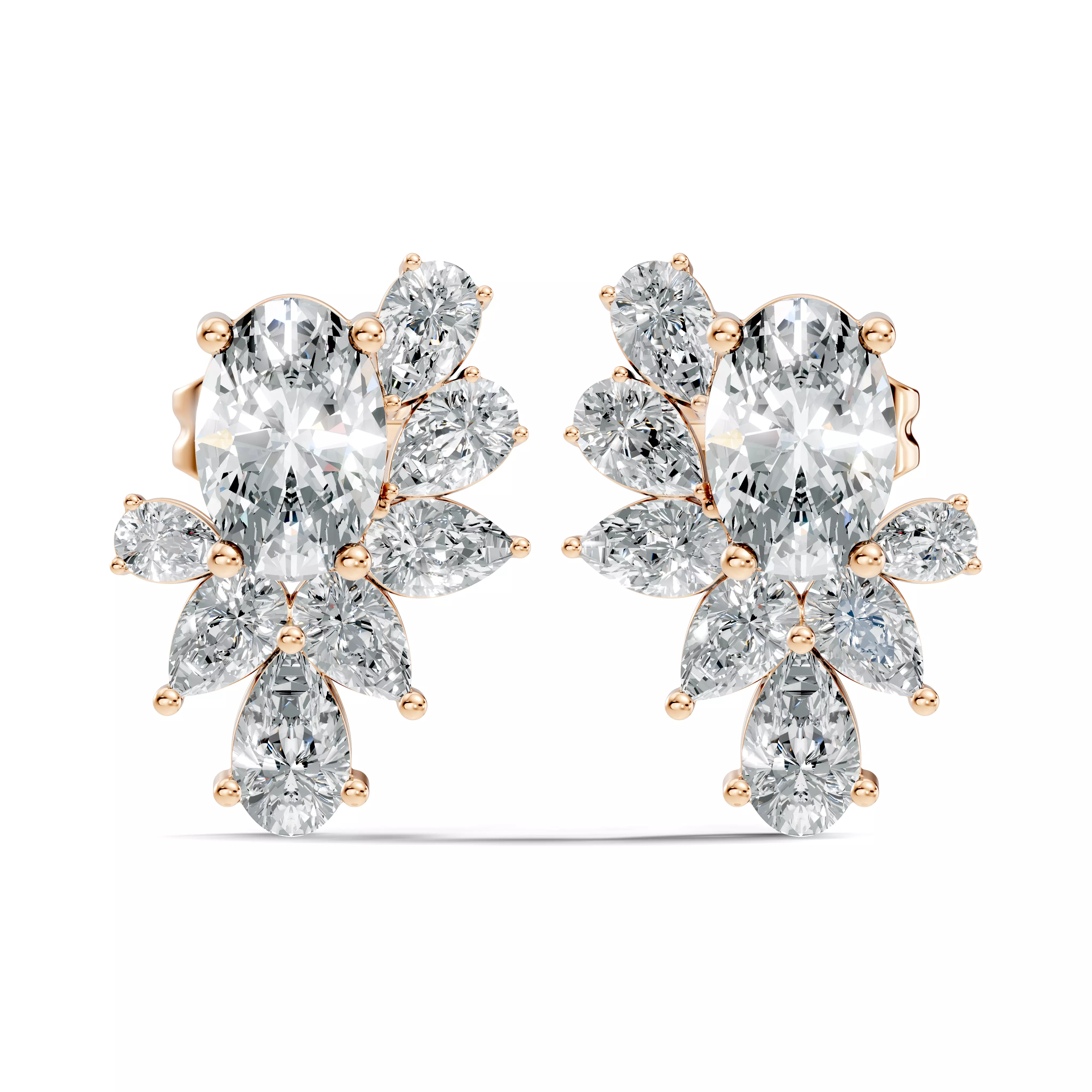 Solitaire Studs Earrings 3D print model