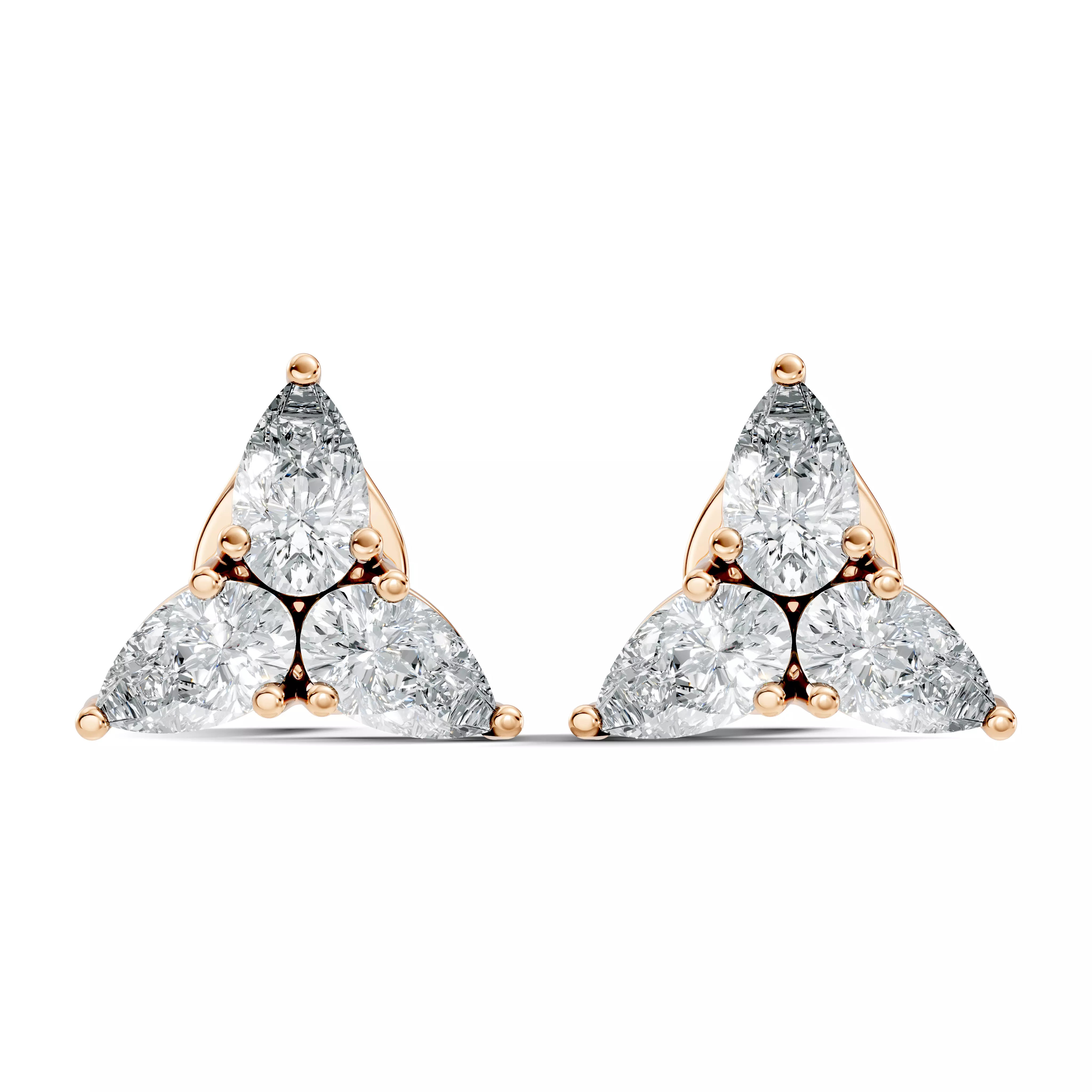 Solitaire Studs Earrings 3D print model