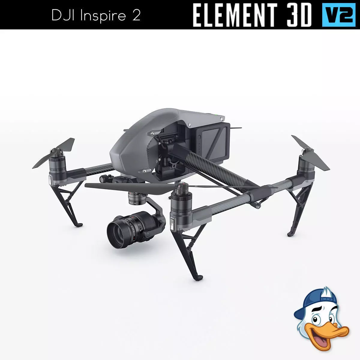 DJI Inspire 2 for Element 3D 3D model_0