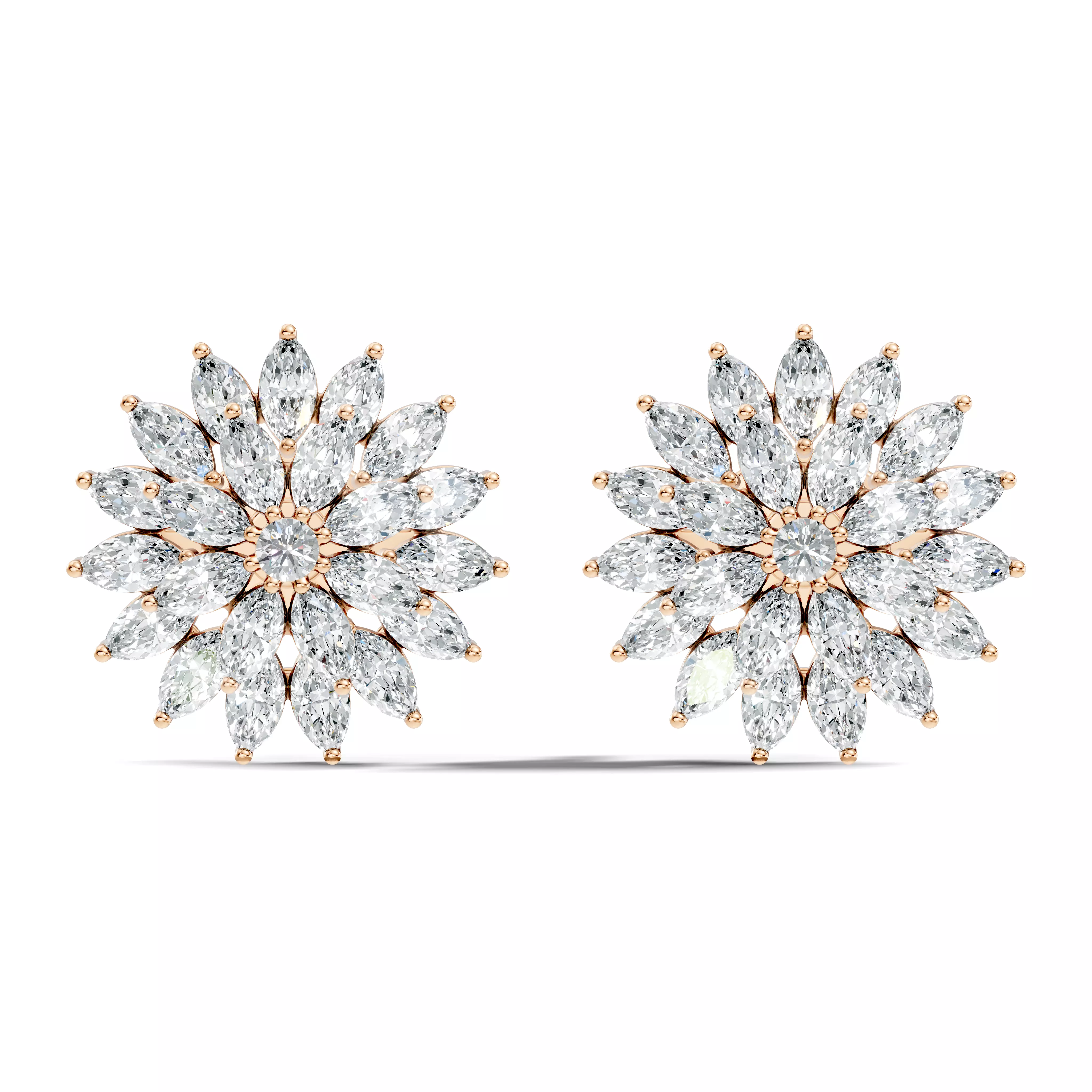 Solitaire Studs Earrings 3D print model