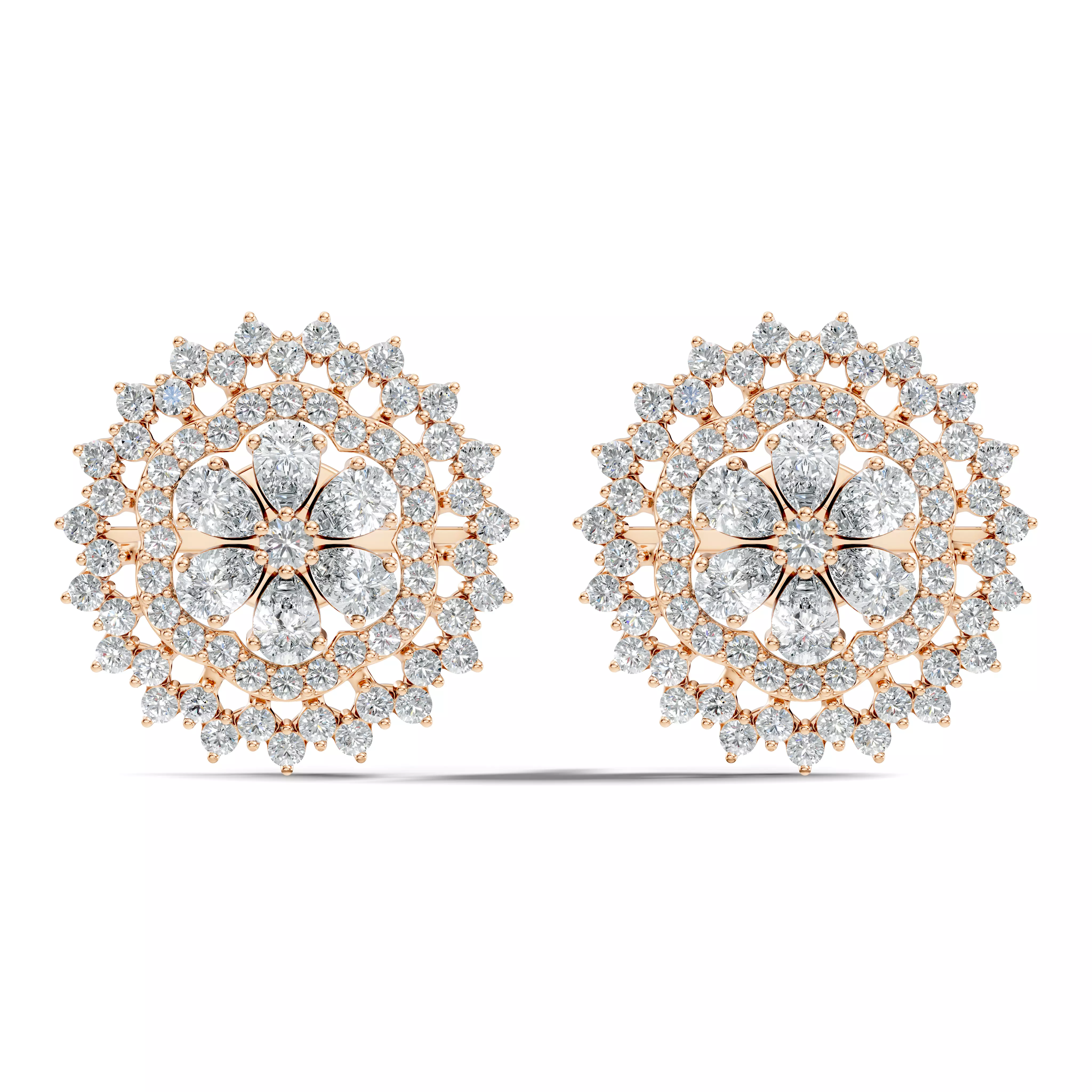 Solitaire Studs Earrings 3D print model
