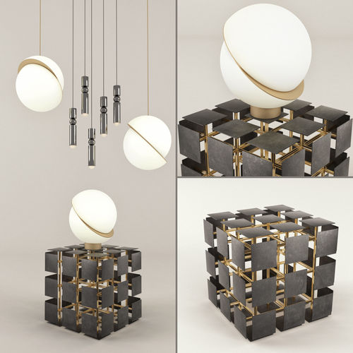 Lee Broom John Lyle furniture set 3D model