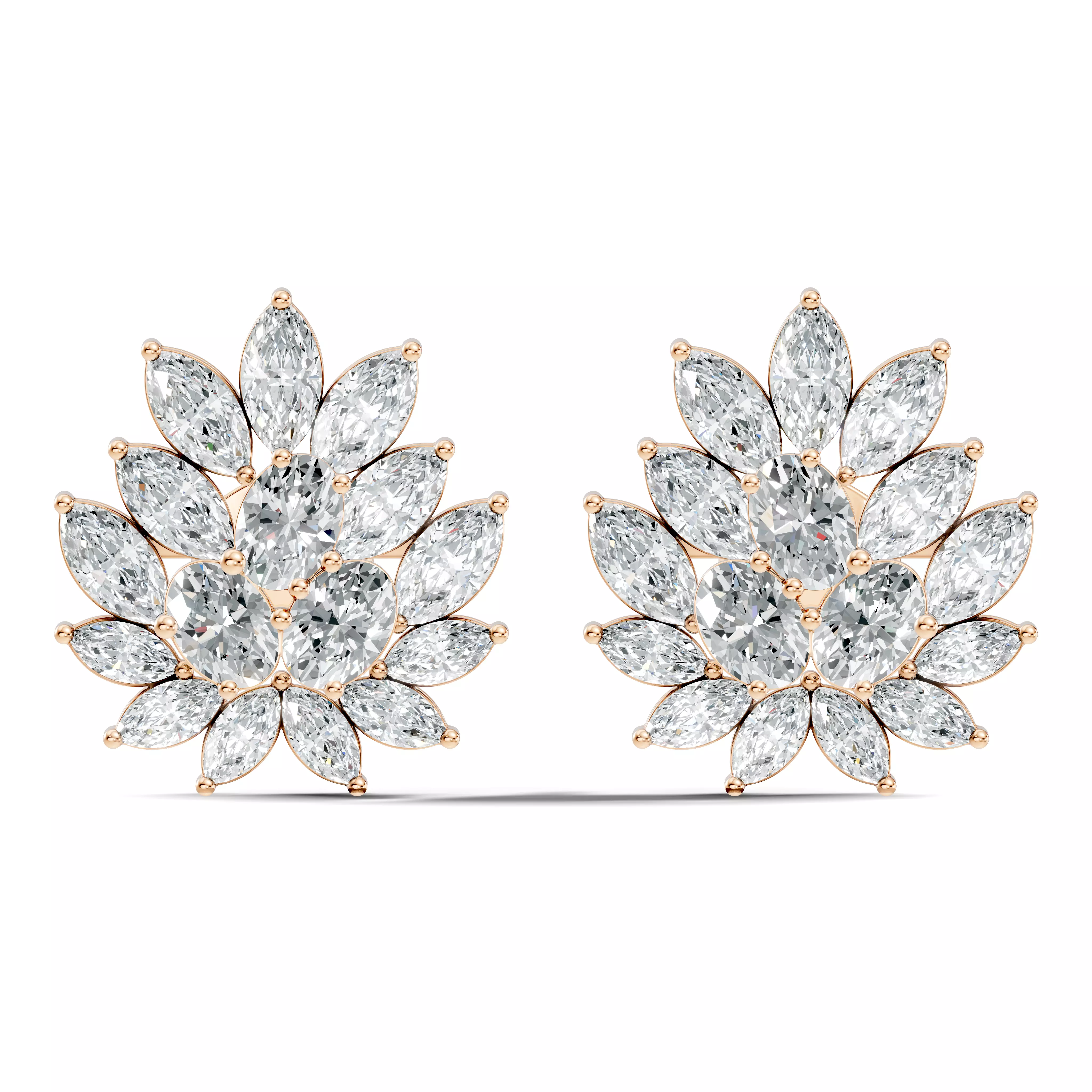 Solitaire Studs Earrings 3D print model