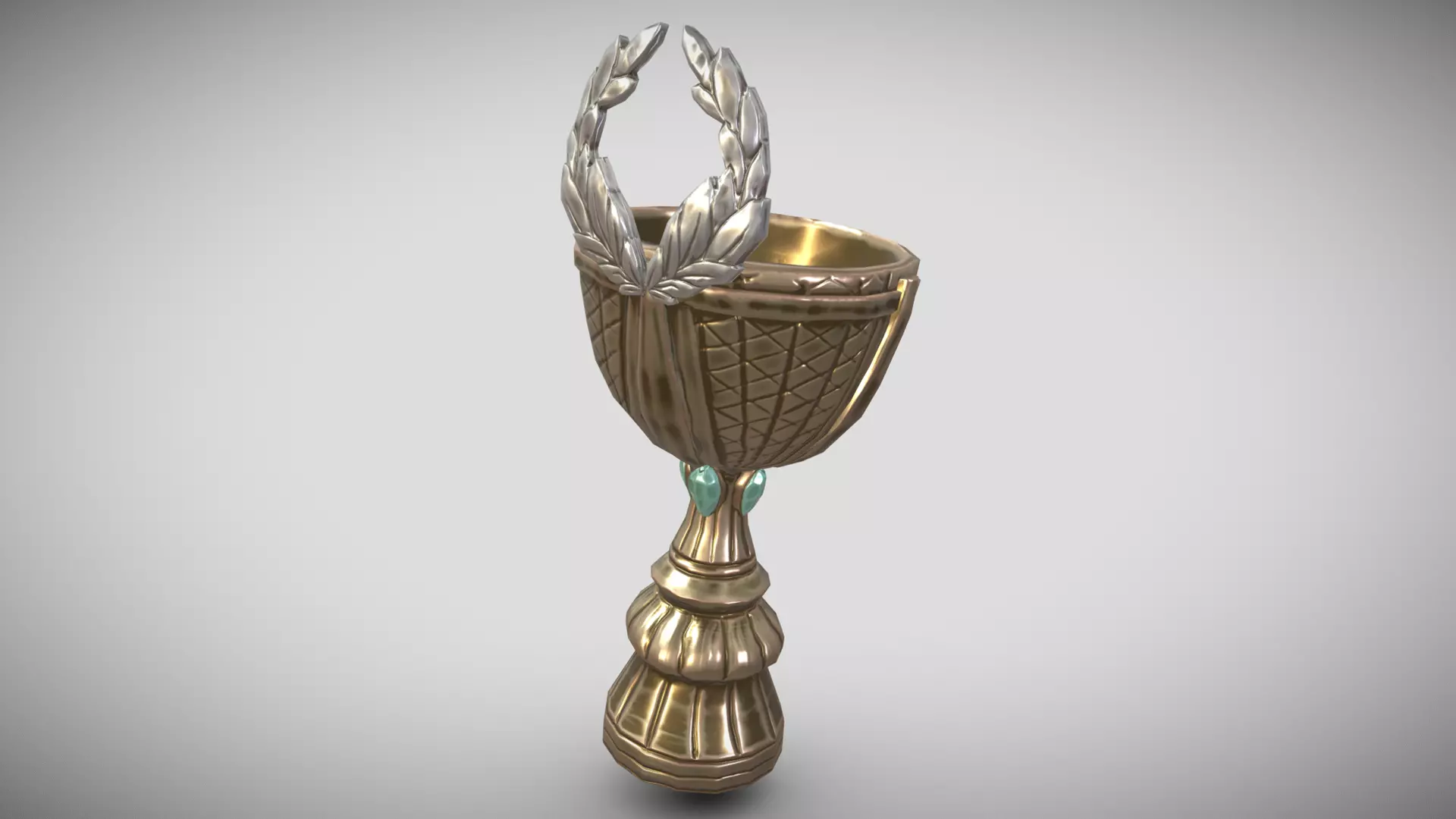Victory Trophy Goblet Low-poly 3D model