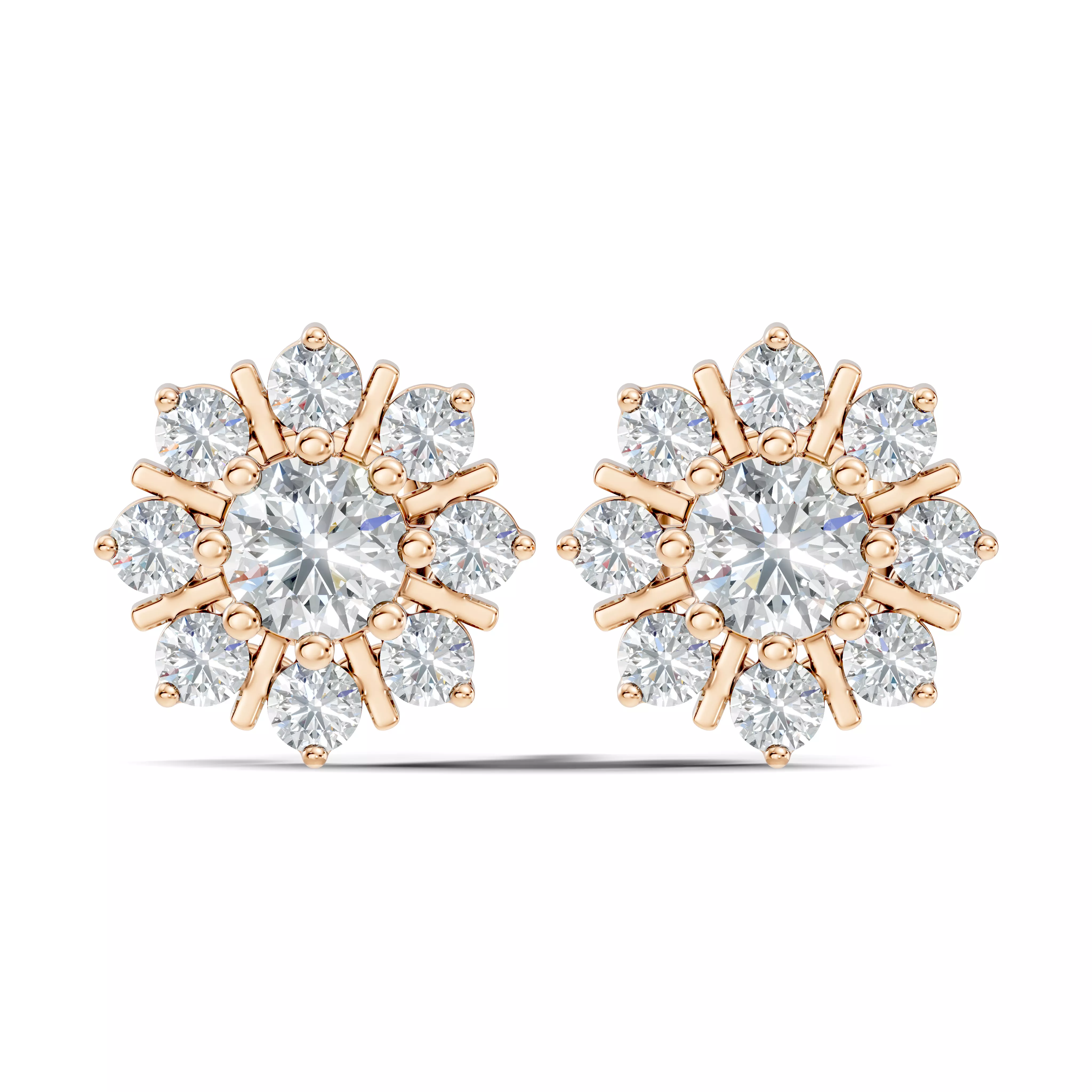 Solitaire Studs Earrings 3D print model