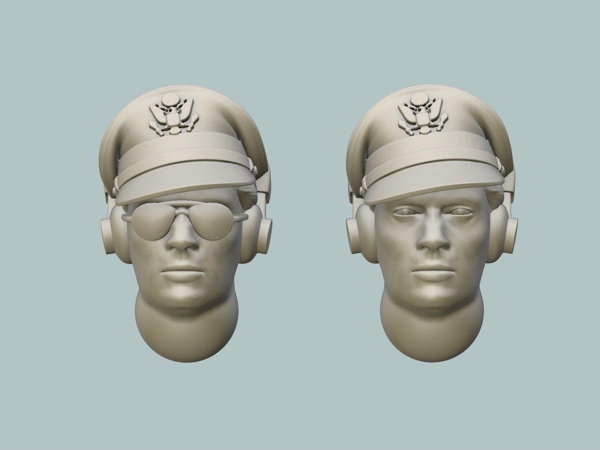 B-17 Pilot Head 3D print model_3