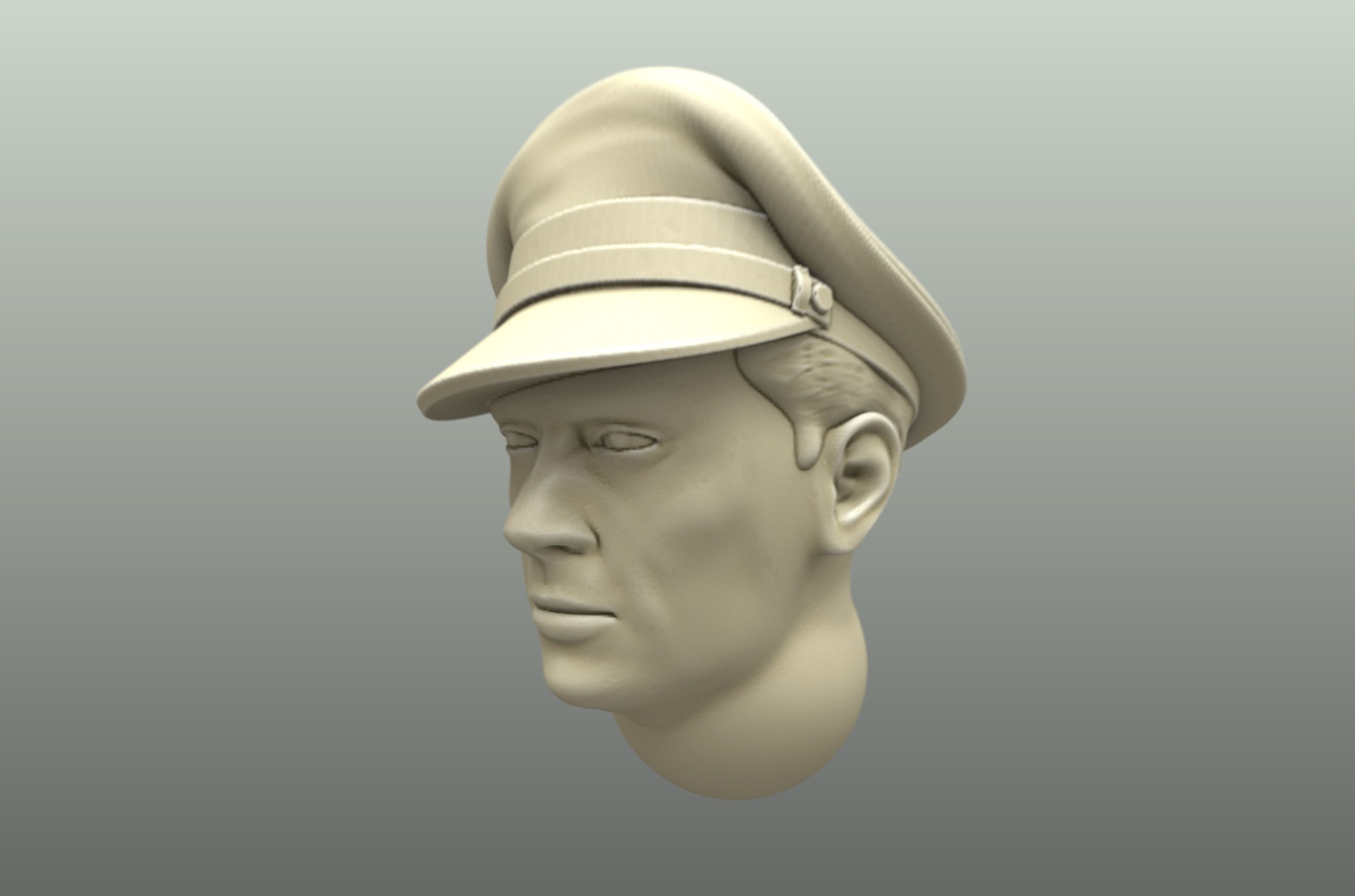 B-17 Pilot Head 3D print model_5