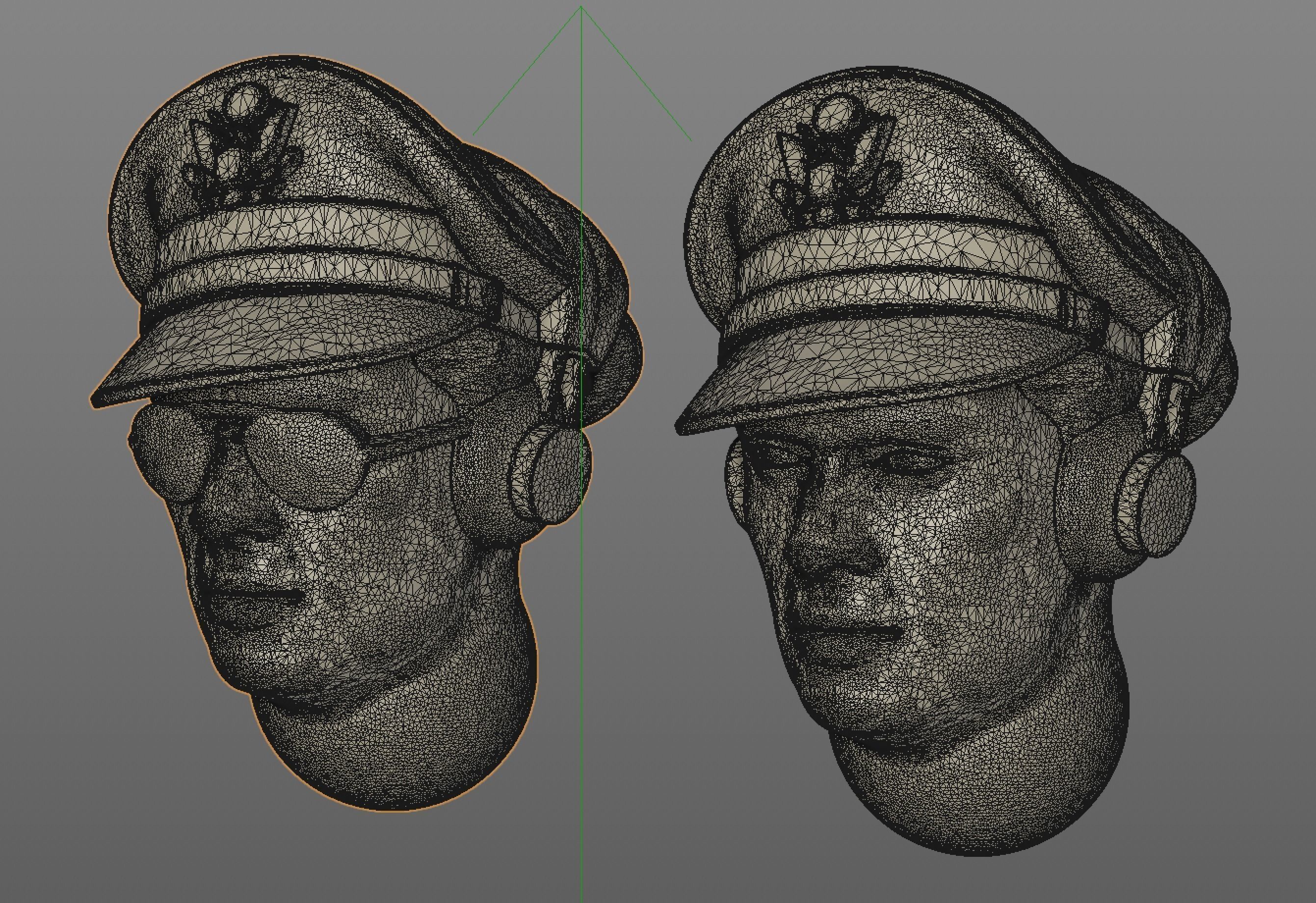B-17 Pilot Head 3D print model_4