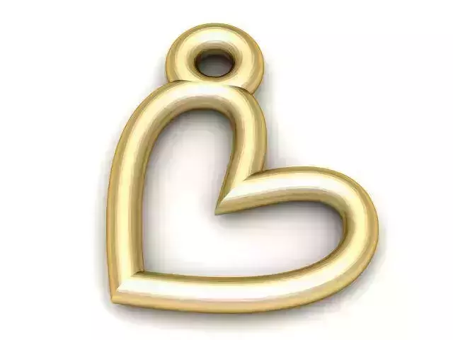 Pendant gold heart charm