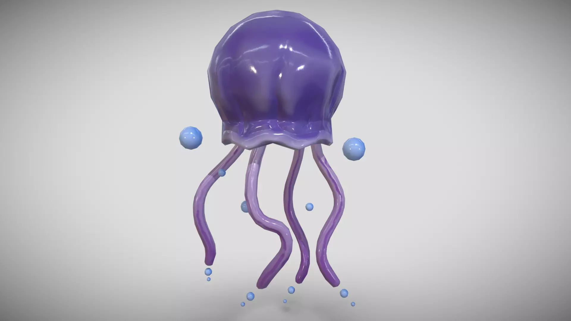 Jellyfish Low-poly 3D model