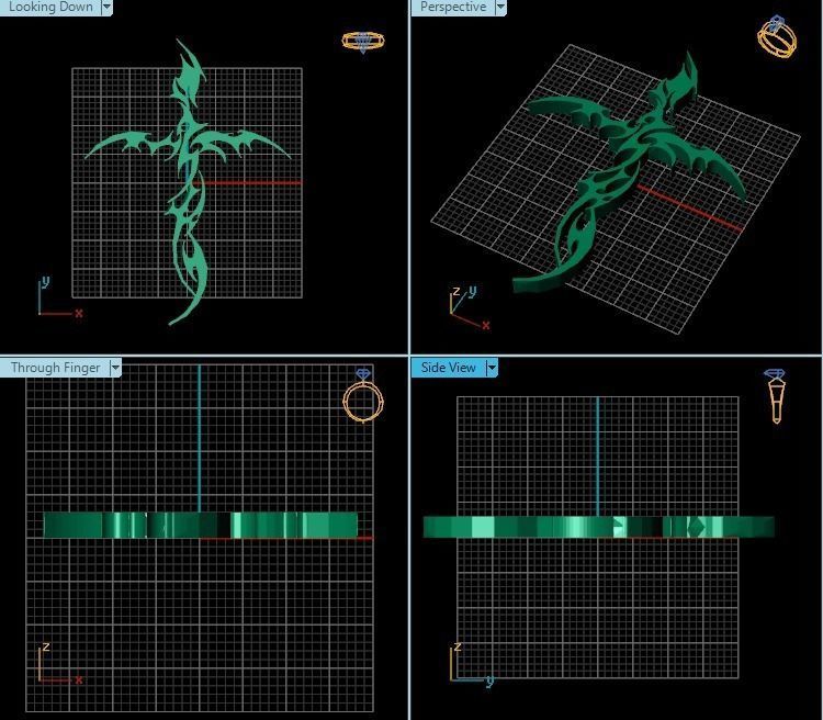 Pendant gold cross 3D print model_2