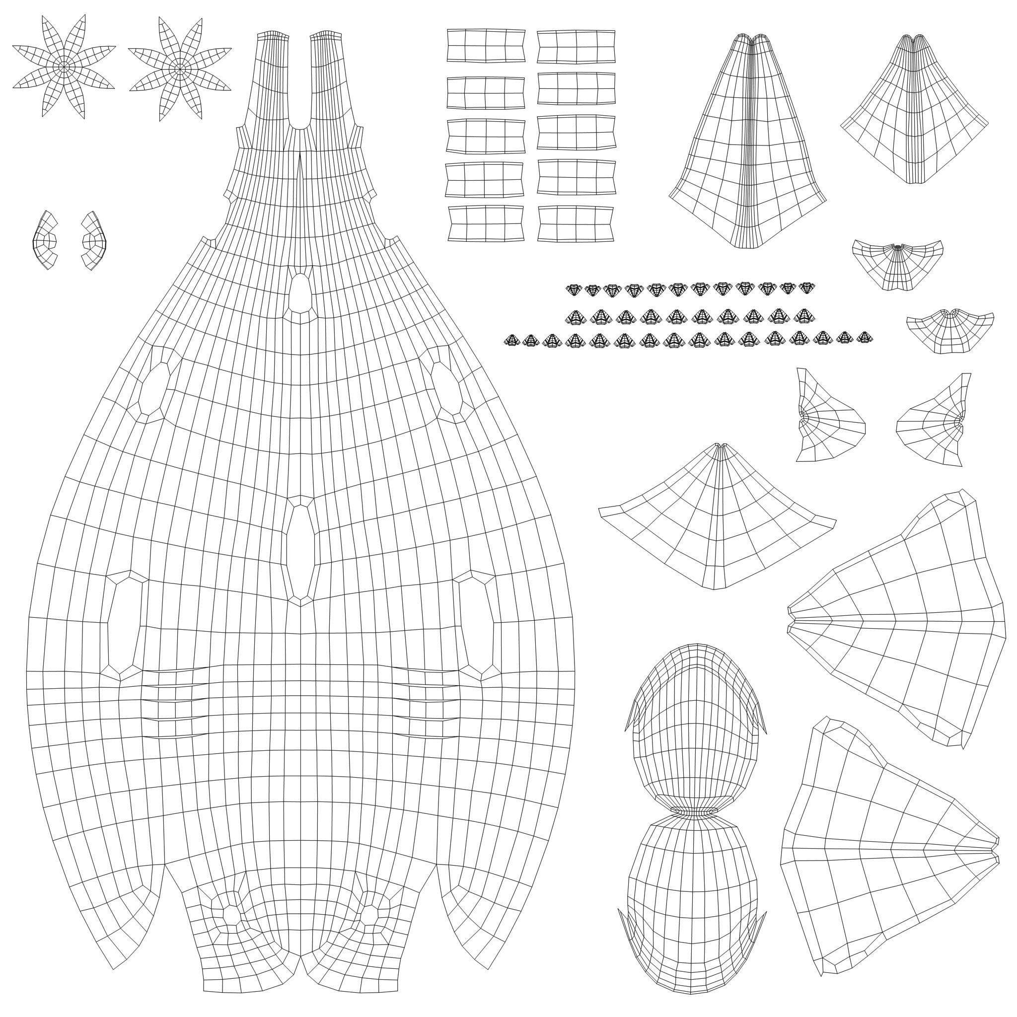 Great White Shark Low-poly 3D model_11