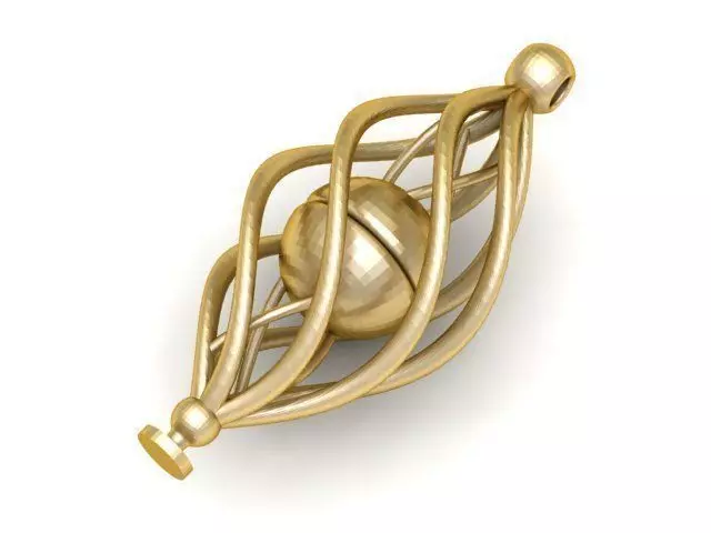Pendant gold 3D print model_0