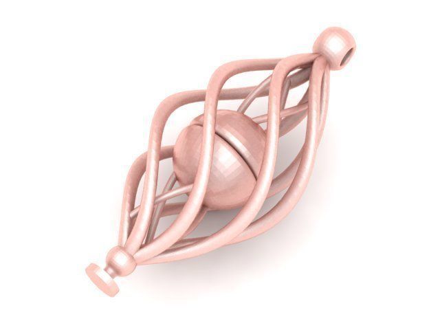 Pendant gold 3D print model_1