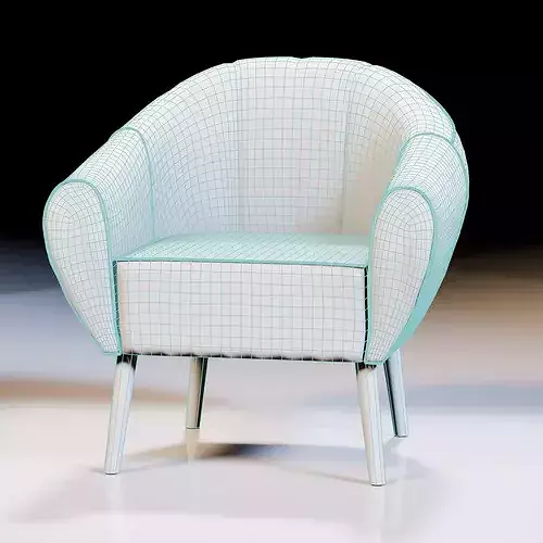 Haven Chair Low-poly 3D model 5