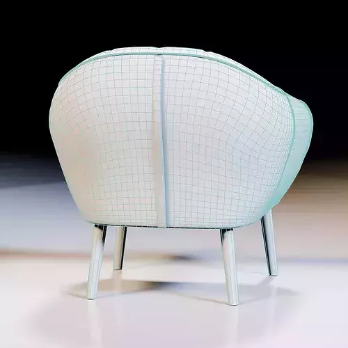 Haven Chair Low-poly 3D model 7