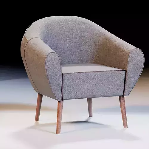 Haven Chair Low-poly 3D model 2