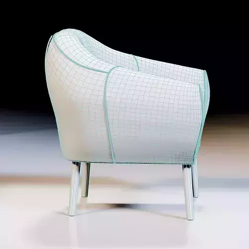 Haven Chair Low-poly 3D model 6