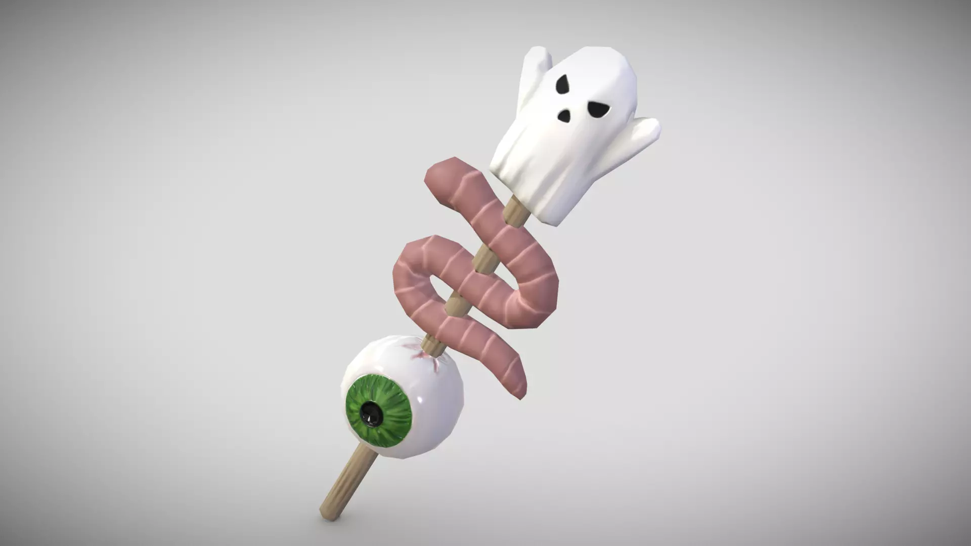 Halloween Candy Skewer Low-poly 3D model