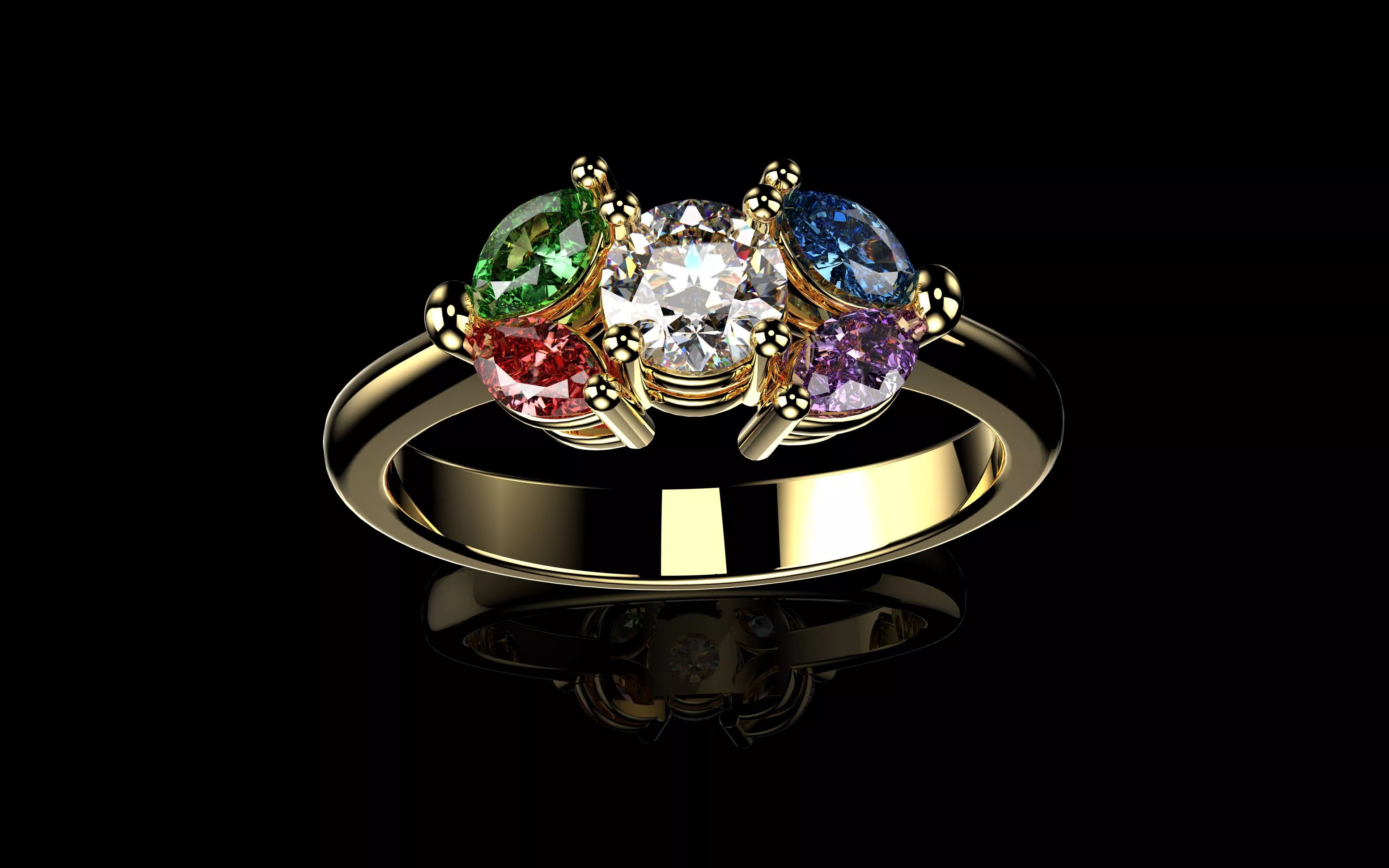 Elegant Ring 3dm STL Ready for Casting Model N1747 3D print model