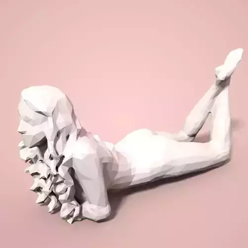 Girl Low poly Sculpture
