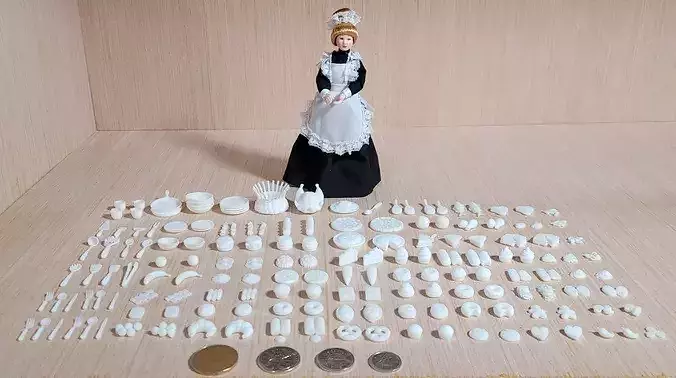 Miniature Dollhouse Food and Cooking Mega Pack 3D print model 2