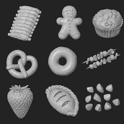 Miniature Dollhouse Food and Cooking Mega Pack 3D print model 3