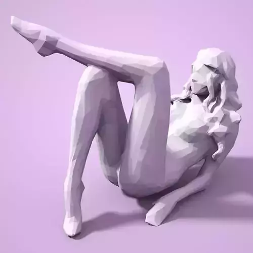 Girl Low poly Sculpture