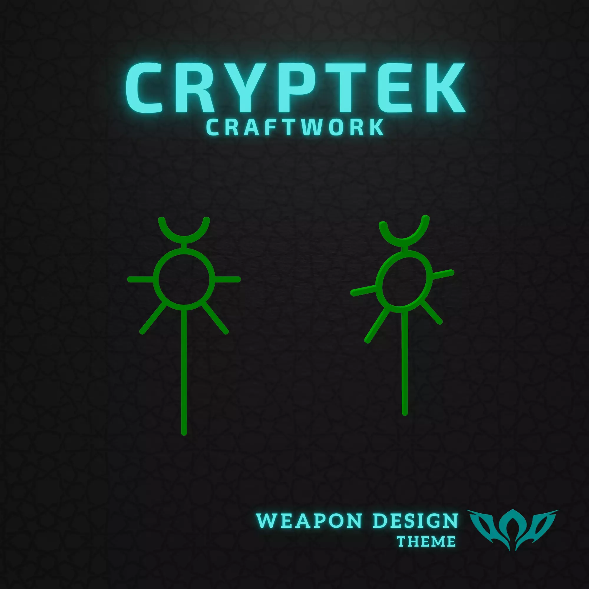 01 Warhammer 40K Necron Ankh of the Triarch Symbol - 3D Print Free 3D print model