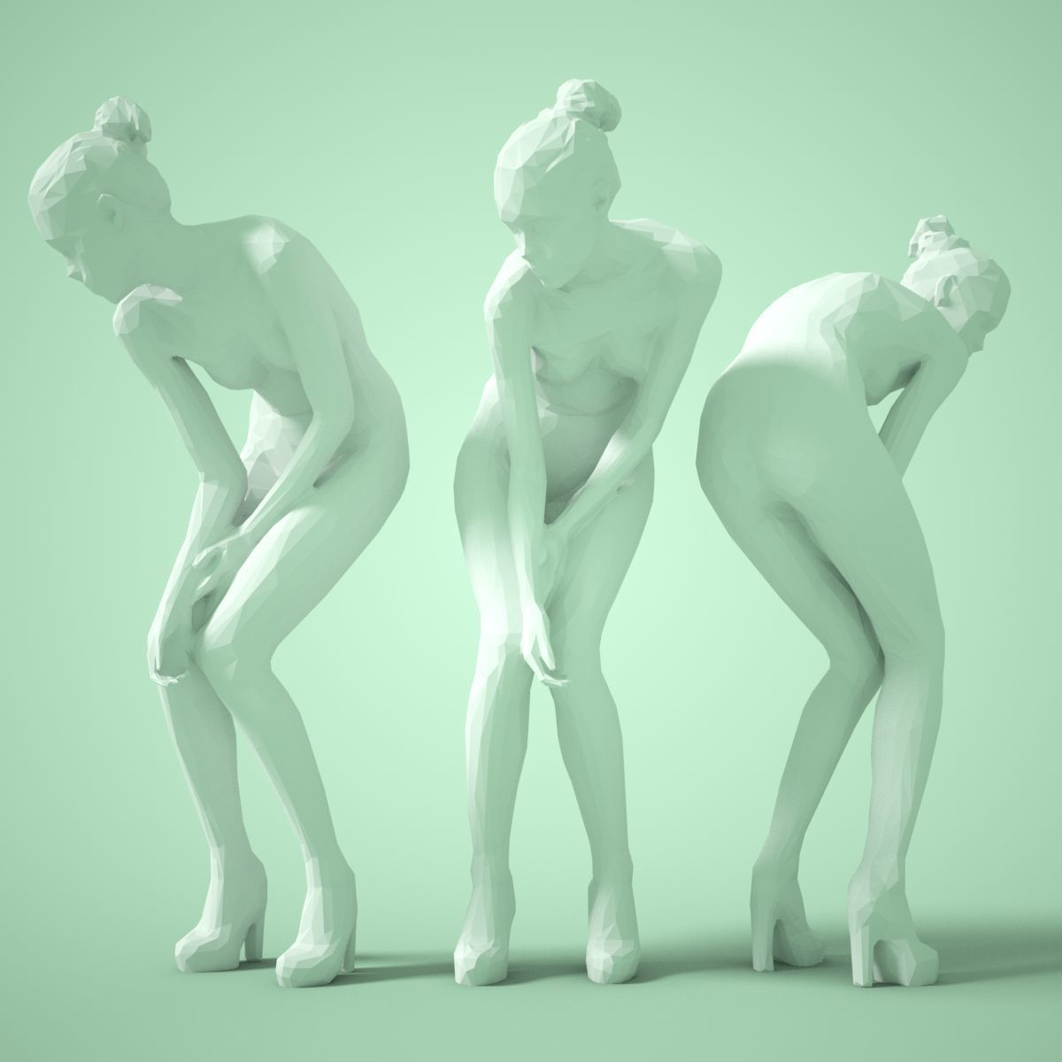 Nude Girl Posing 1 3D print model_1