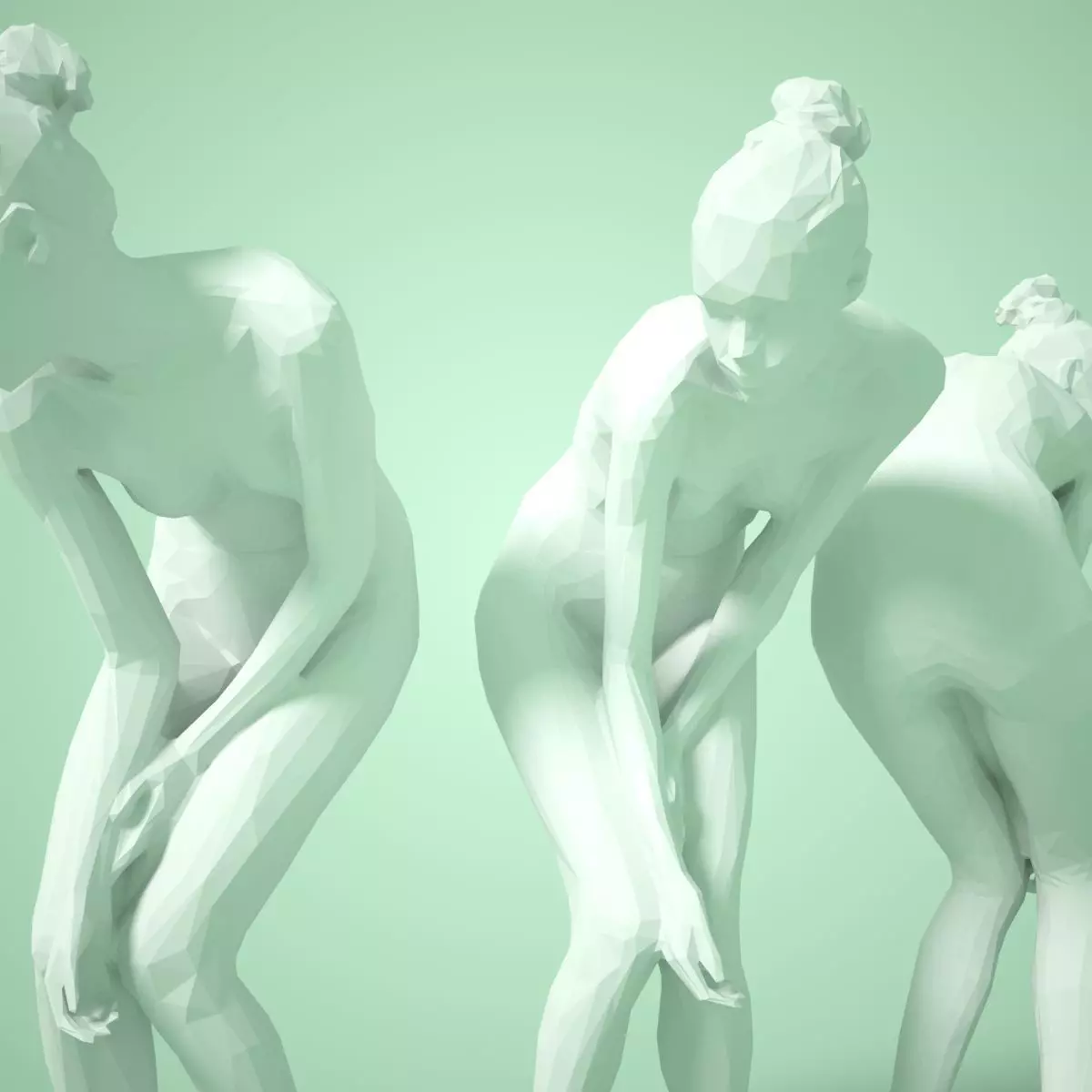 Nude Girl Posing 1 3D print model_0