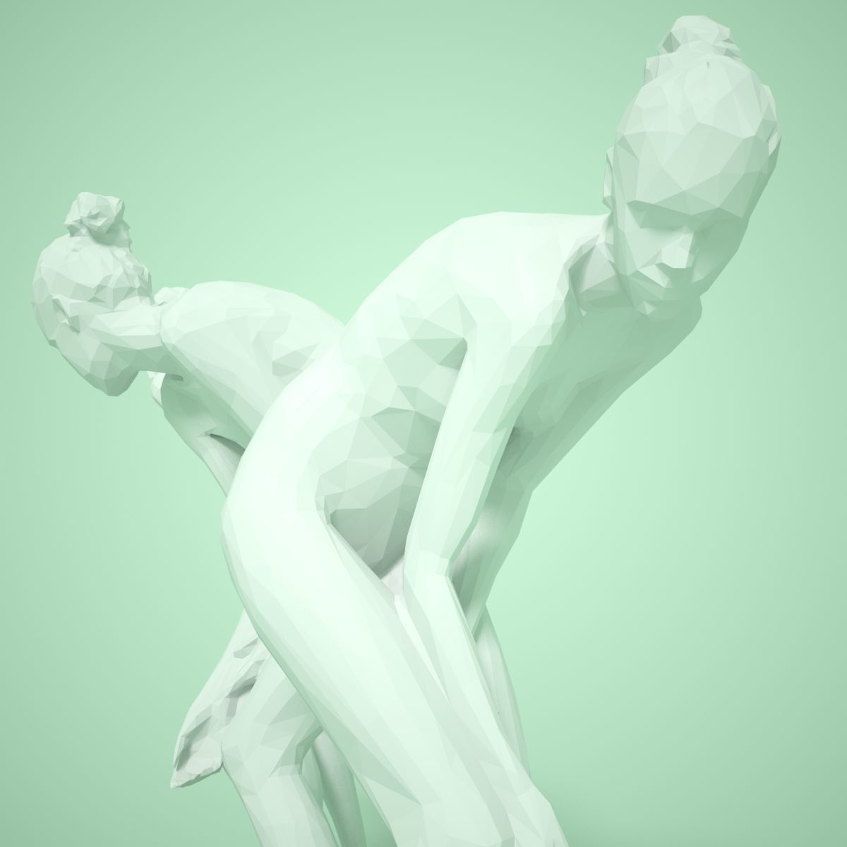 Nude Girl Posing 1 3D print model_2