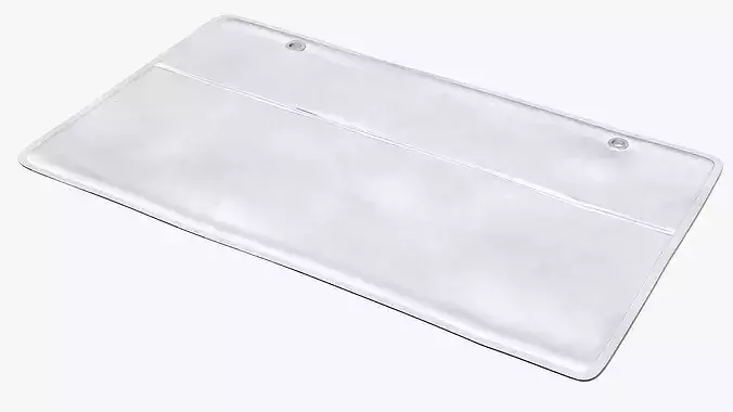 UAE Ras Al Khaimah Vehicle License Plate White 3D model 4