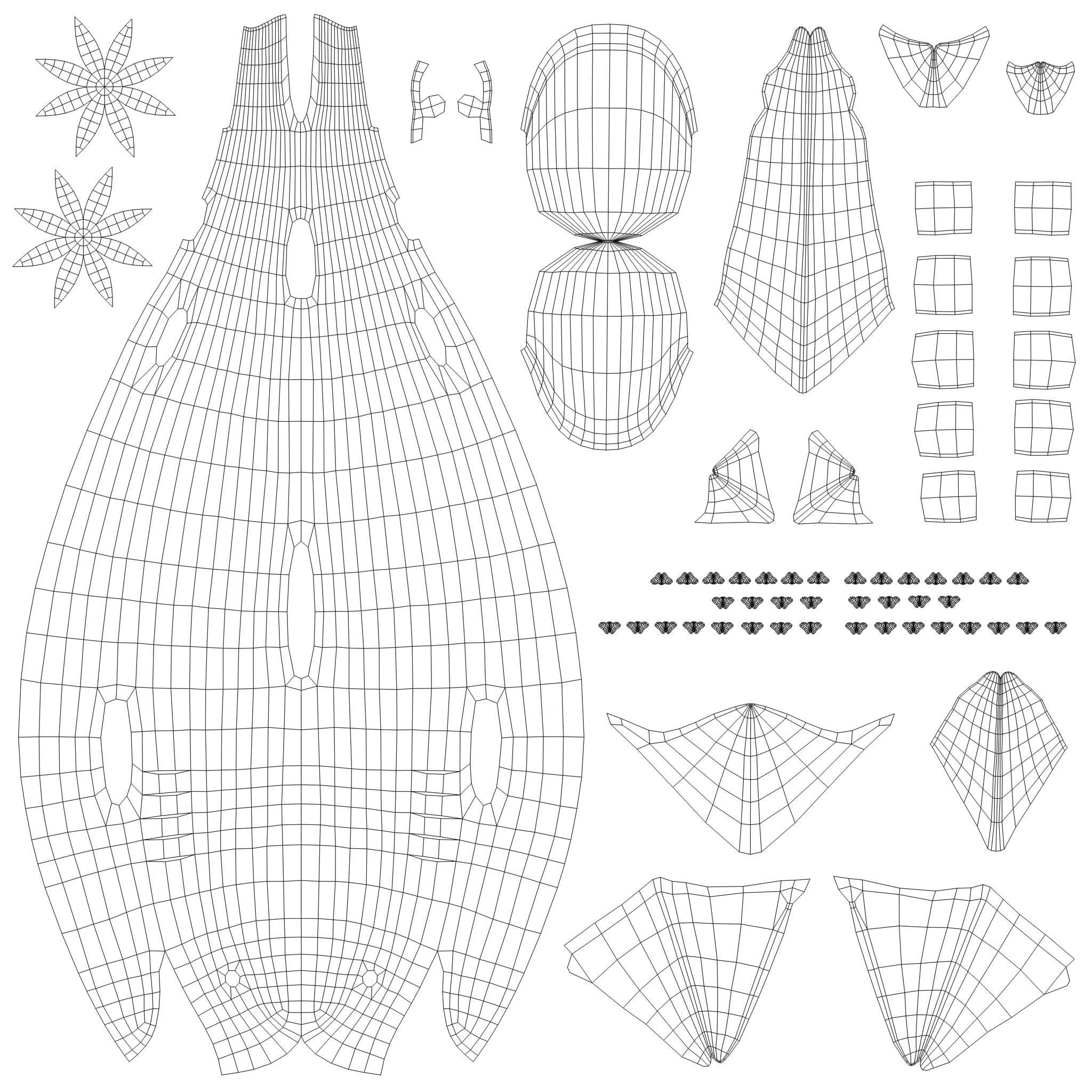 Tiger Shark Low-poly 3D model_11
