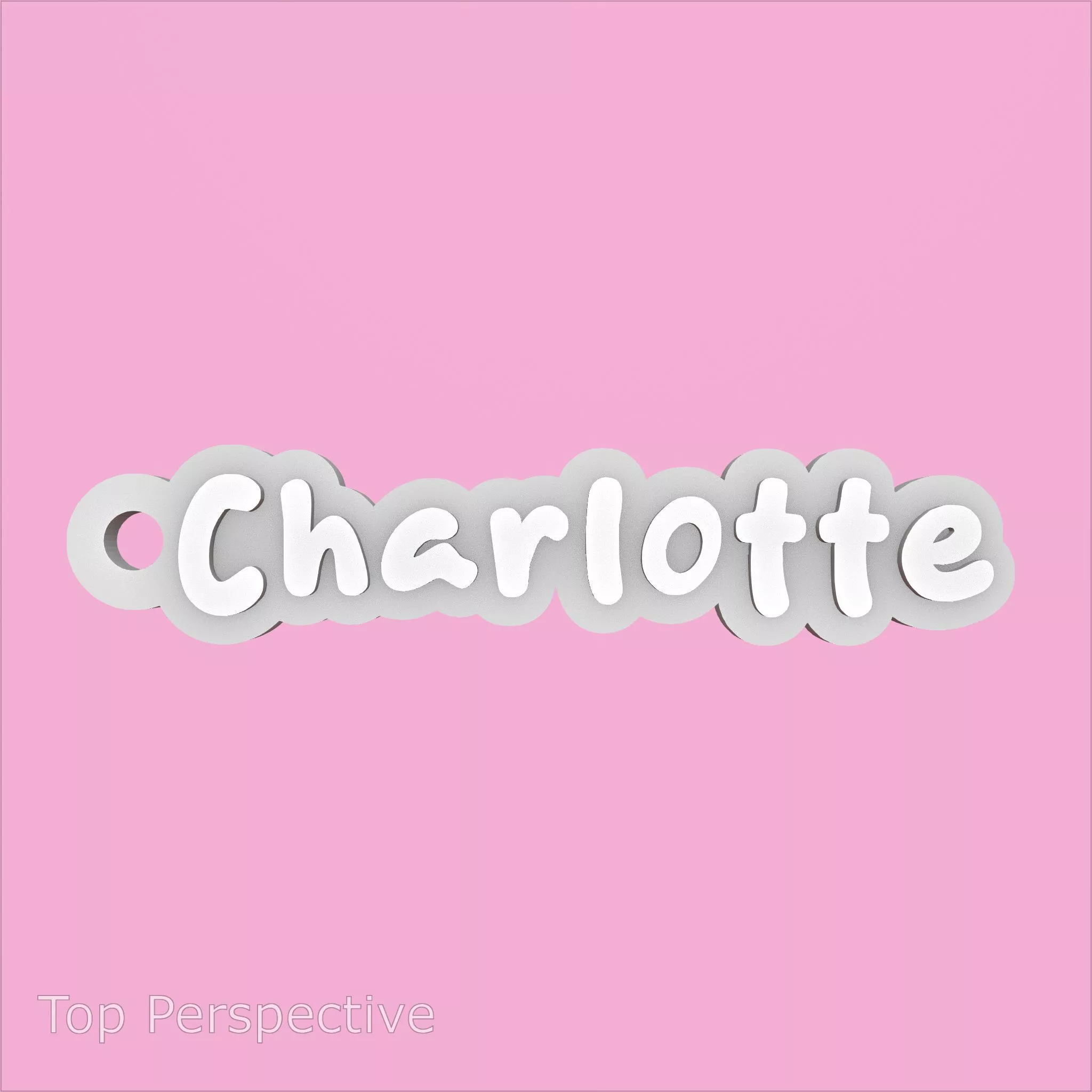 3D Printable Personalized Charlotte Name Keychain Tag 3D print model