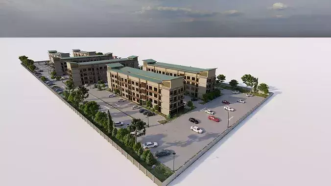 residential complex-Apartment 3D model 3