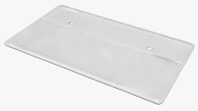 UAE Abu Dhabi Vehicle License Plate Type 10 Red White 3D model 4