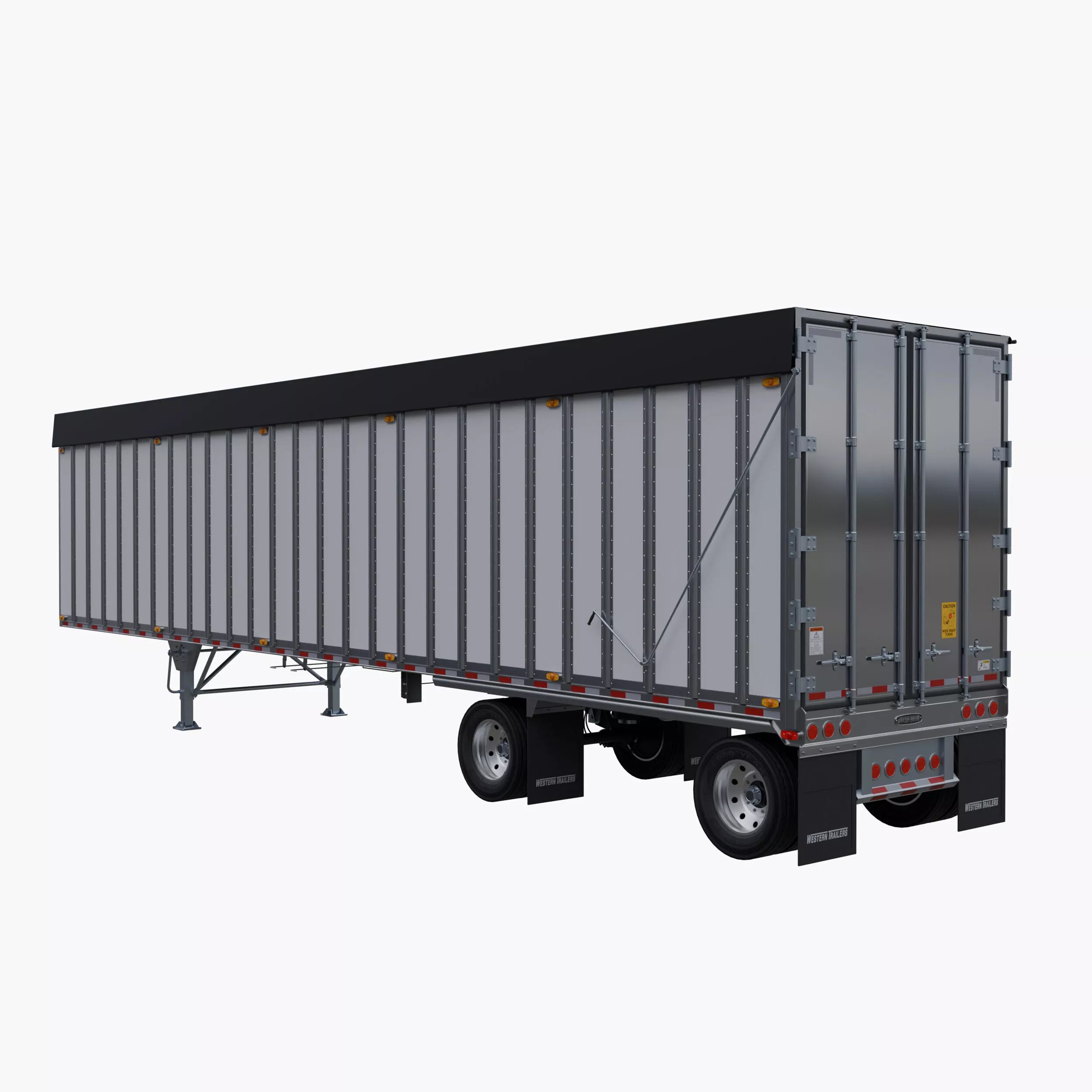 Western Trailers Express Floor 45FT Spread Low-poly 3D model