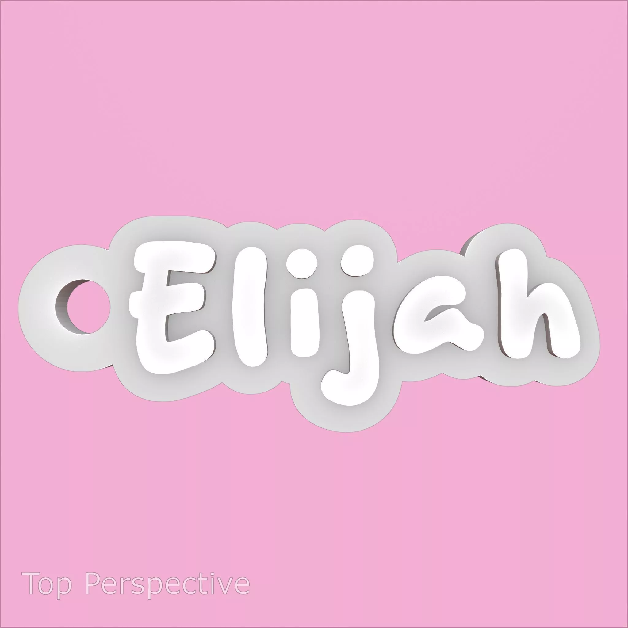 3D Printable Personalized Elijah Name Keychain Tag 3D print model