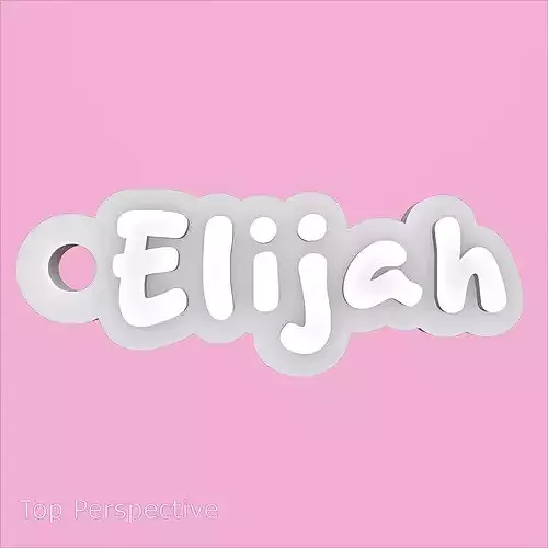 3D Printable Personalized Elijah Name Keychain Tag