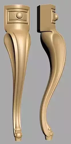 Elegant Curved Furniture Leg STL
