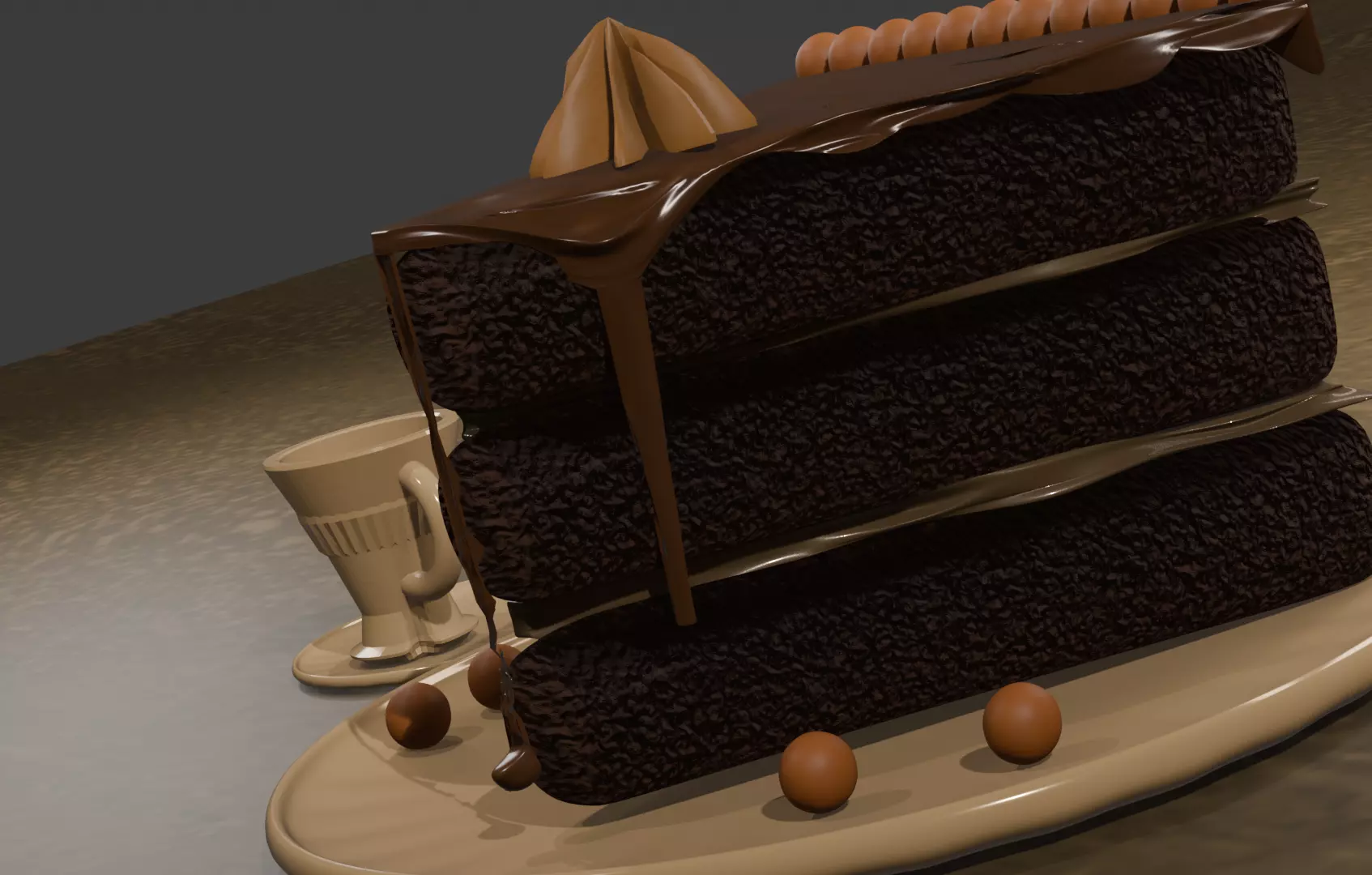 CHOCOLATE CAKE 3D model