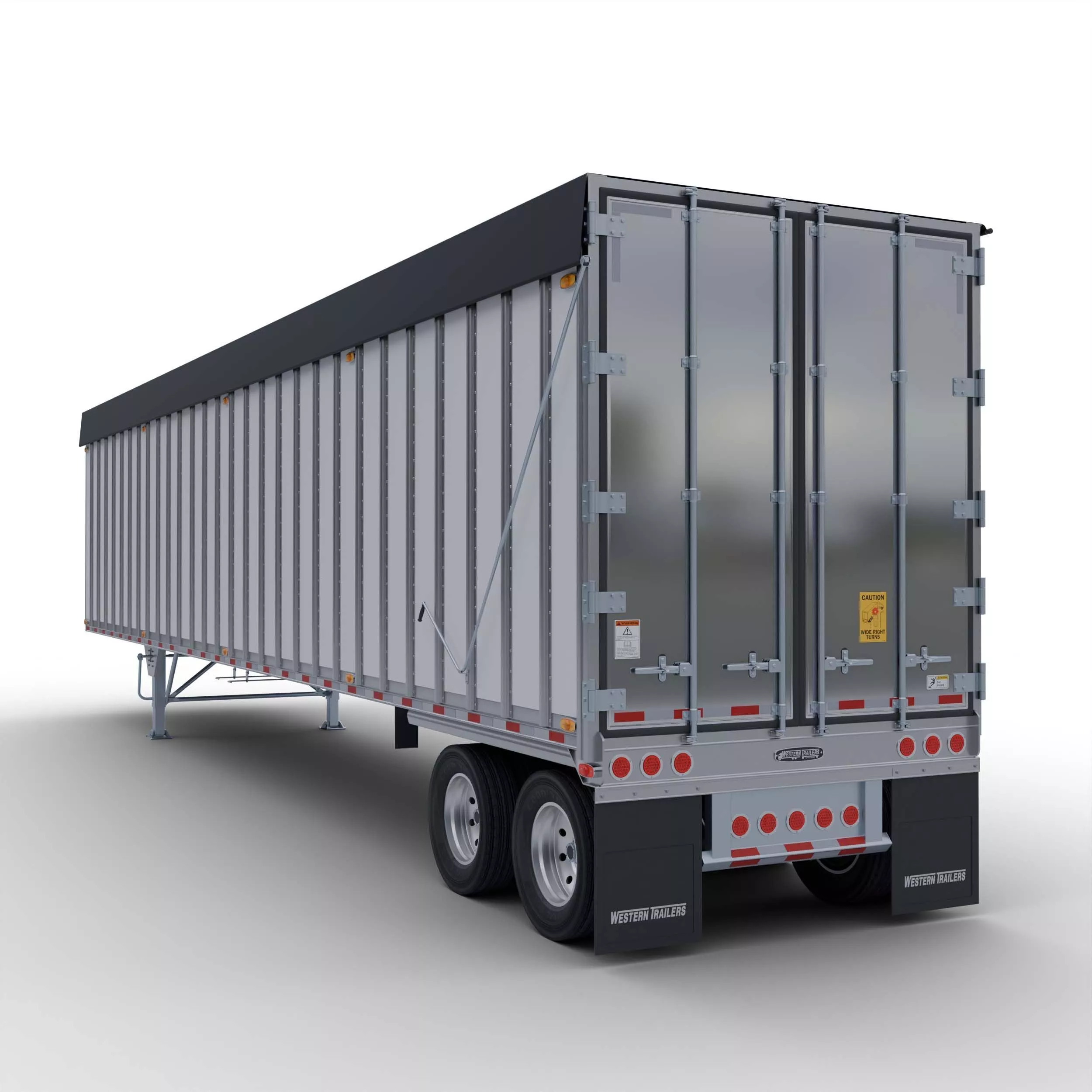 Western Trailers Express Floor 48FT Tandem Low-poly 3D model
