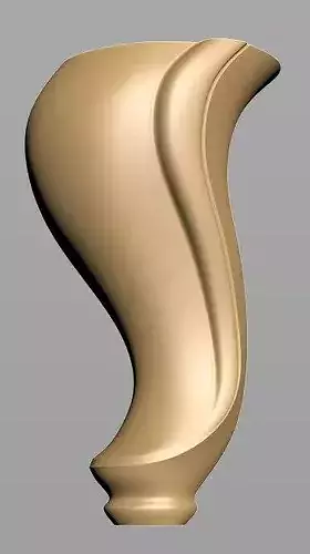 Modern Curved Furniture Leg STL