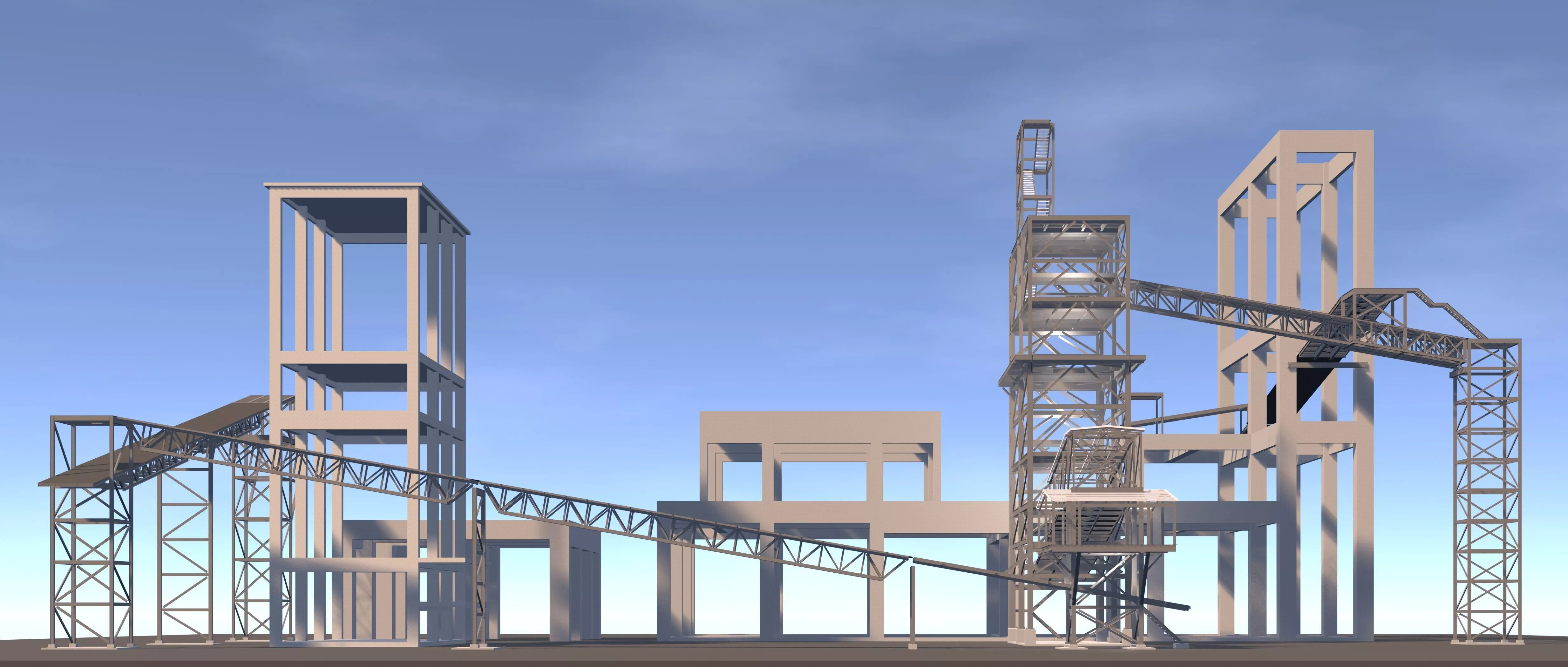 Industrial building layout 26i21 3D model